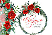 Watercolor Red Flowers - Christmas, an Illustration by Feather Grace Designs (Thumbnail 12 of 12)