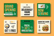 Restaurant Food Social Media Post, a Social Media Template by MightyDesign (Thumbnail 1 of 8)
