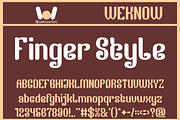 Finger Style font, a Font by weknow (Thumbnail 1 of 8)