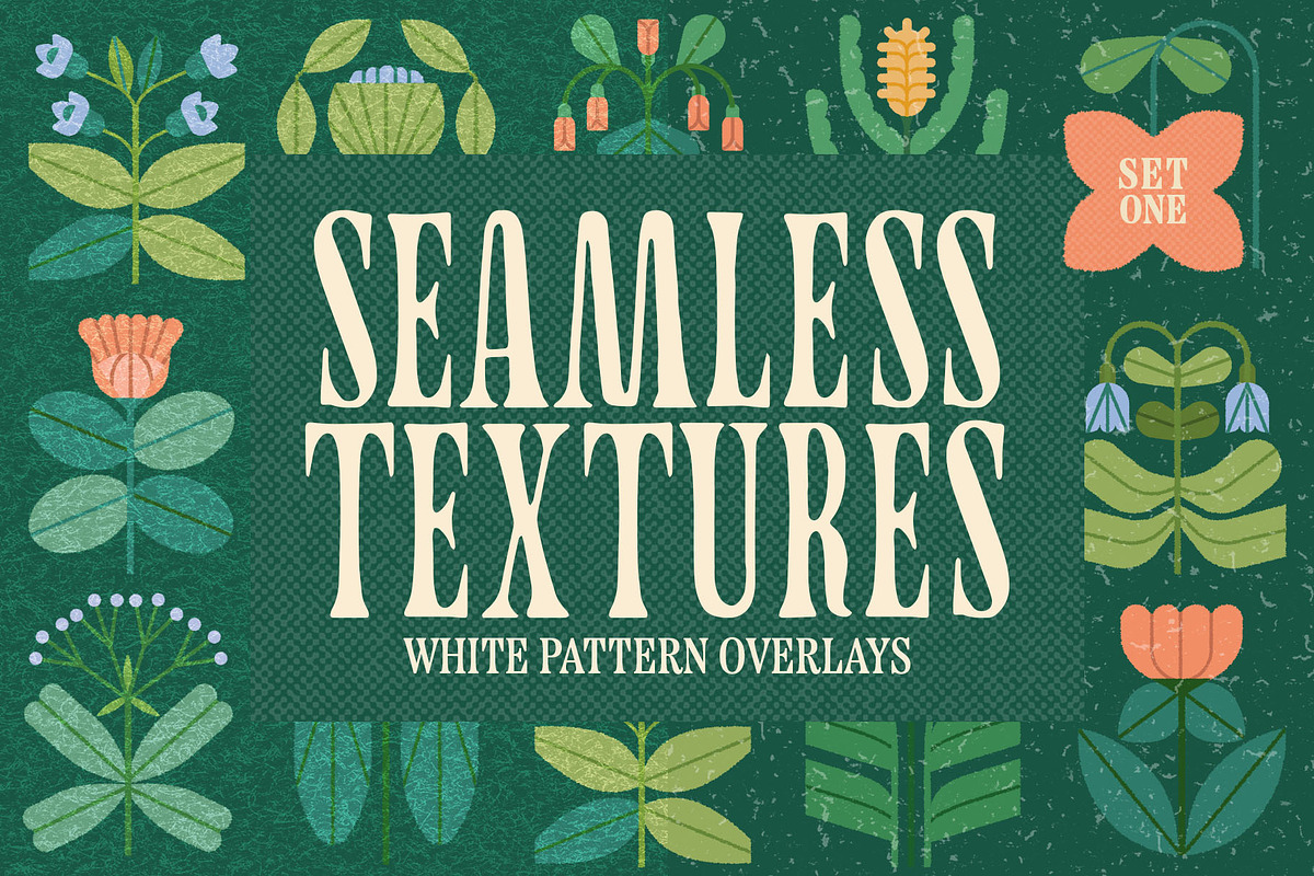 Seamless Textures—Set 01, a Texture Graphic by Basia Stryjecka (Photo 1 of 19)