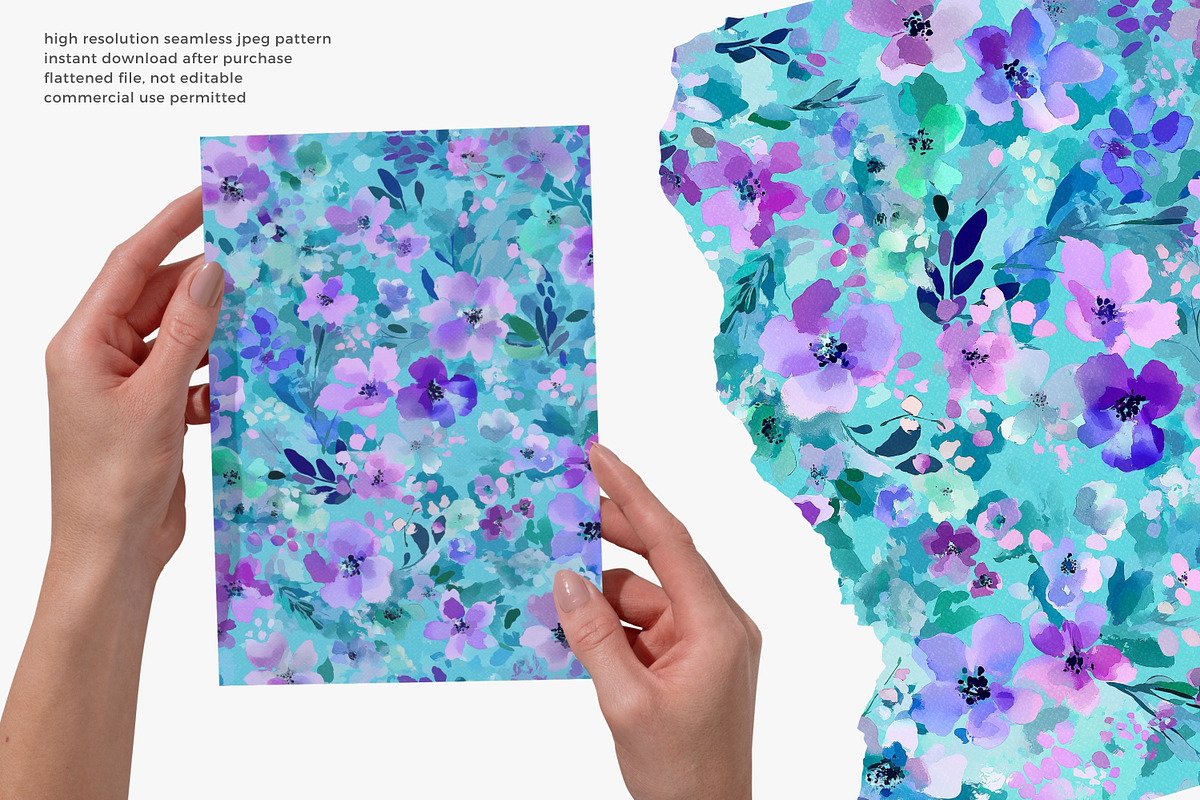 wildflower seamless pattern bundle, a Pattern Graphic by Patishop Art (Photo 6 of 15)