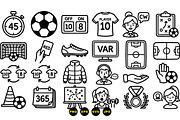 Soccer Sport Icon Clipart Set, an Illustration by designvectx (Thumbnail 3 of 3)