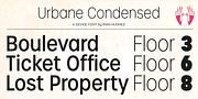 Urbane Condensed, a Sans Serif Font by Device (Thumbnail 3 of 7)