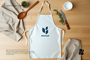 White Apron Mockup Set, a Household Mockup by DOBE Studio (Thumbnail 5 of 5)