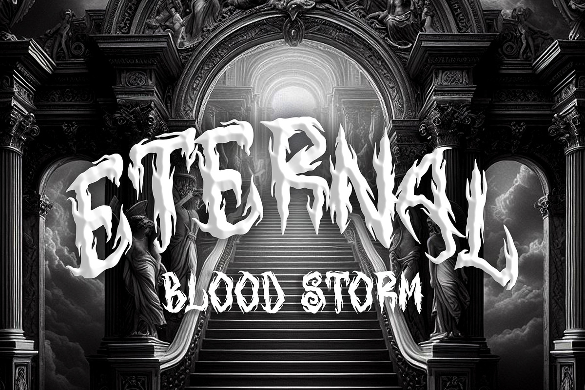 Rungkad Gothic Metal Font, a Blackletter Font by dansdesign (Photo 11 of 12)