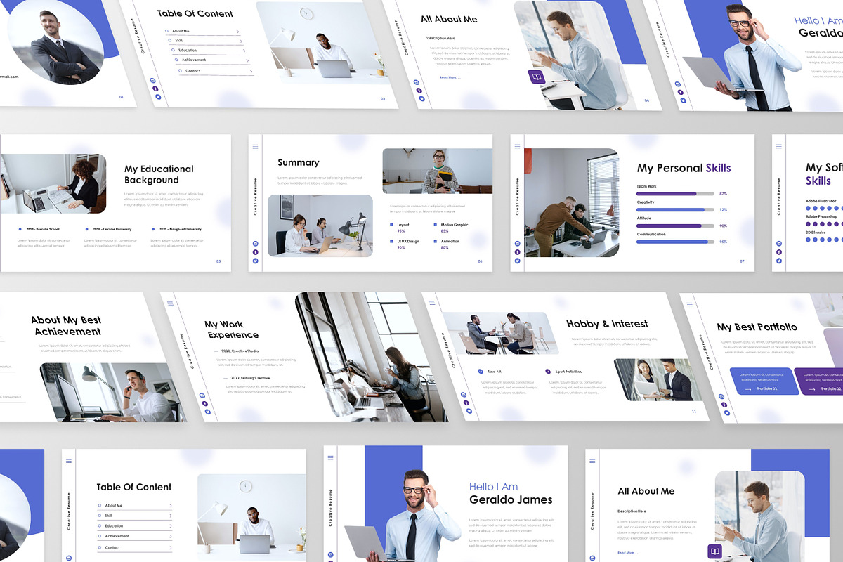 Creative Resume Google Slide, a Presentation Template by MtvtdArt (Photo 4 of 6)