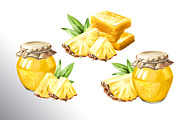 Tropical Pineapple. Hand painted, a Food Illustration by Daria Ustiugova (Thumbnail 16 of 28)
