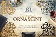 Vector Baroque Ornament elements, a Decorative Illustration by Samira (Thumbnail 1 of 6)