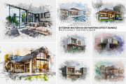 Exterior Watercolor Effect Bundle, an Action Add-On by MRI STUDIO (Thumbnail 1 of 24)