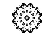 Modern Black and White Mandala Pack, a Decorative Illustration by NJ Himel (Thumbnail 92 of 101)