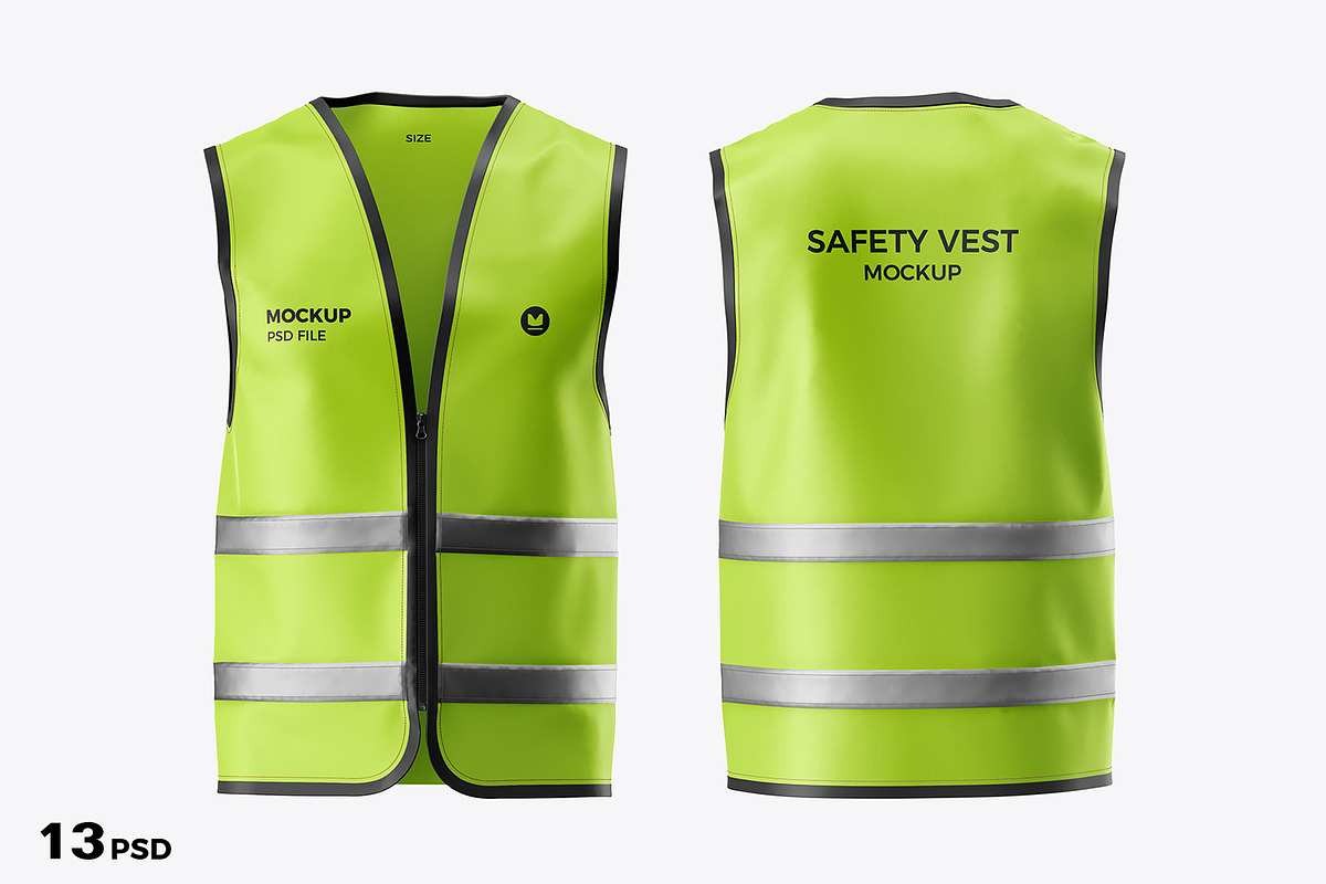 Safety Vest Uniform Mockup, an Apparel Mockup by RamStudio2 (Photo 1 of 15)