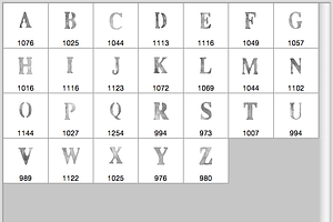 Alphabet Photoshop Brushes