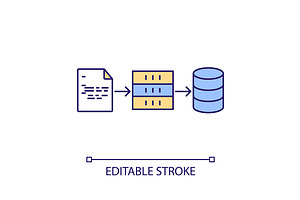 Commit digital files to database RGB, an Icon by IMG Visuals