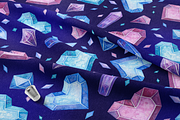 Crystal Hearts Clipart, Patterns, a Decorative Illustration by Valin Malin (Thumbnail 7 of 13)