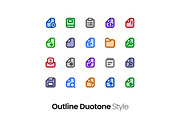 5 Styles Document Icon Pack, a Duotone Icon by hafizhhapis (Thumbnail 3 of 6)