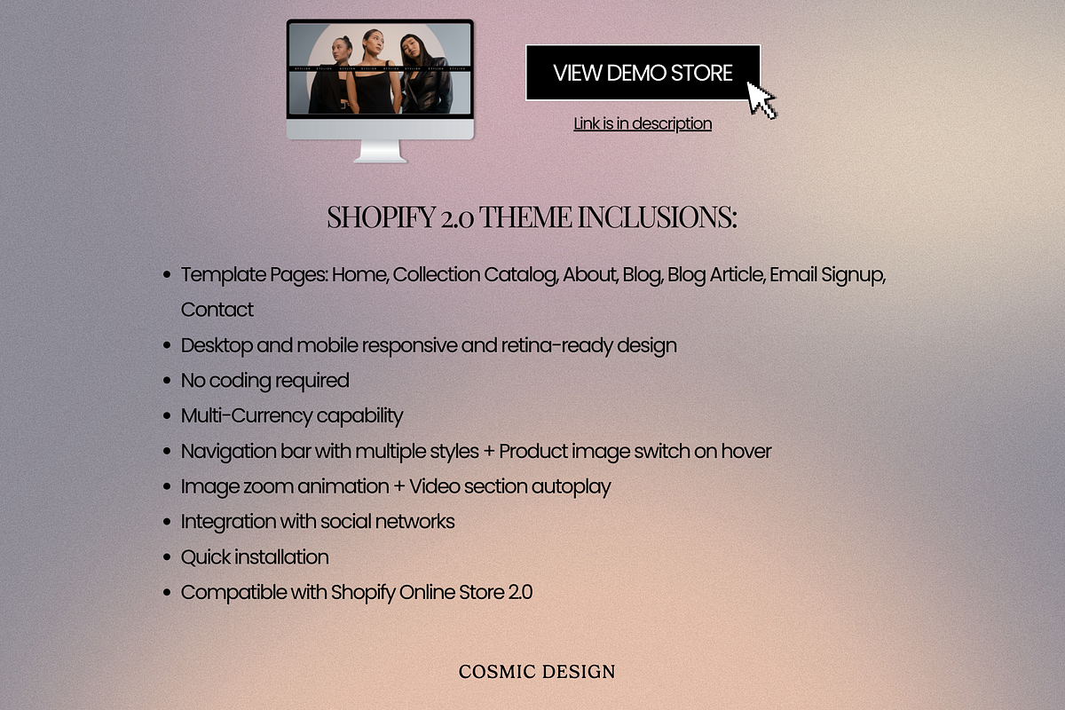 Ciara Shopify Boutique Theme Website, a Shopify Template by Cosmic Design (Photo 8 of 9)