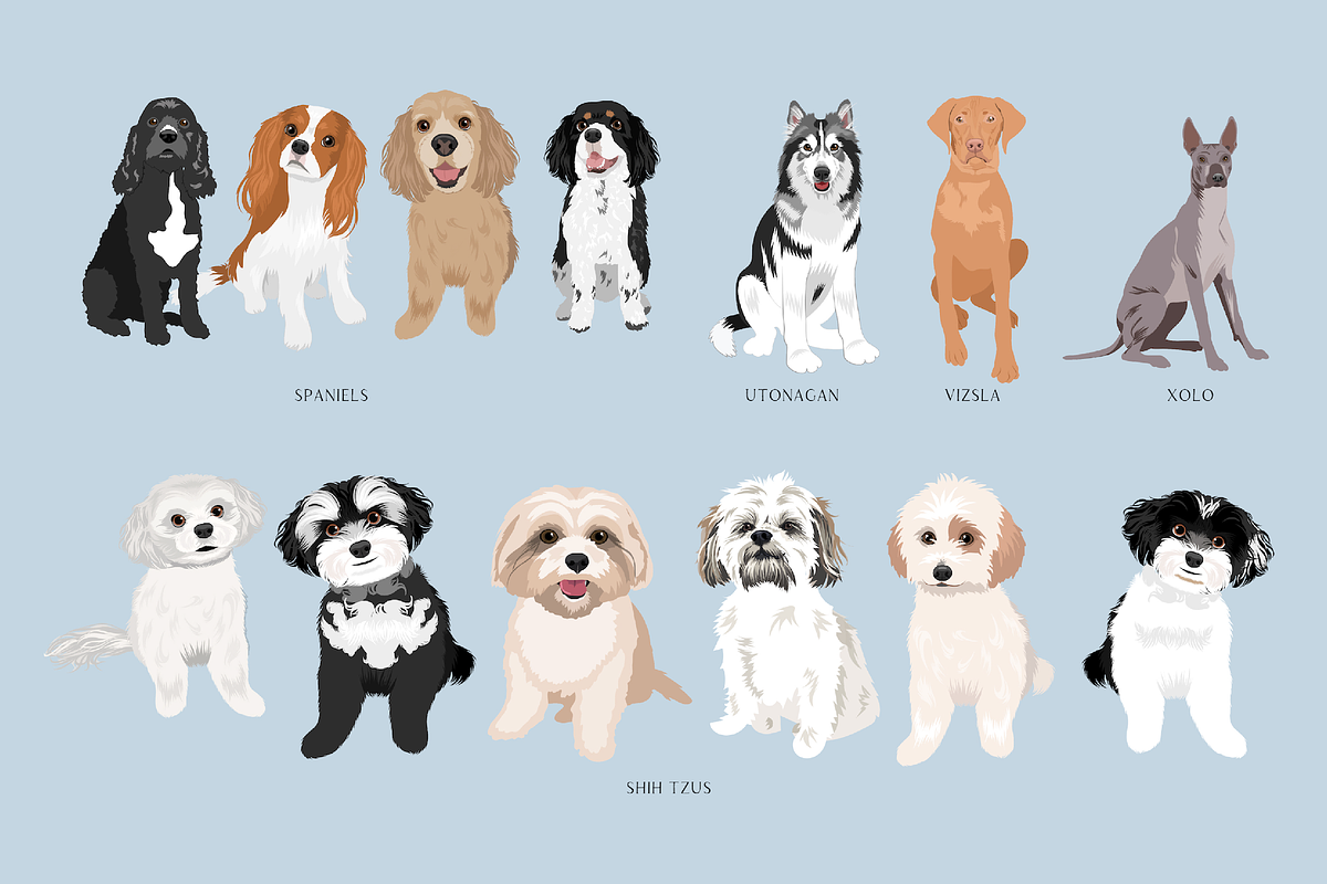 140 Detailed Dogs Clip Art Bundle, an Illustration by Putnam Road Art (Photo 4 of 12)
