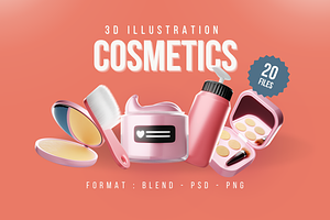 Cosmetic 3d Icon Collections