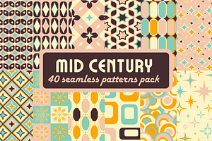 50s Mid Century Patterns Pack