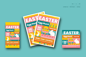 Easter Egg Hunt Flyer Set, a Flyer Template by Siska Arista