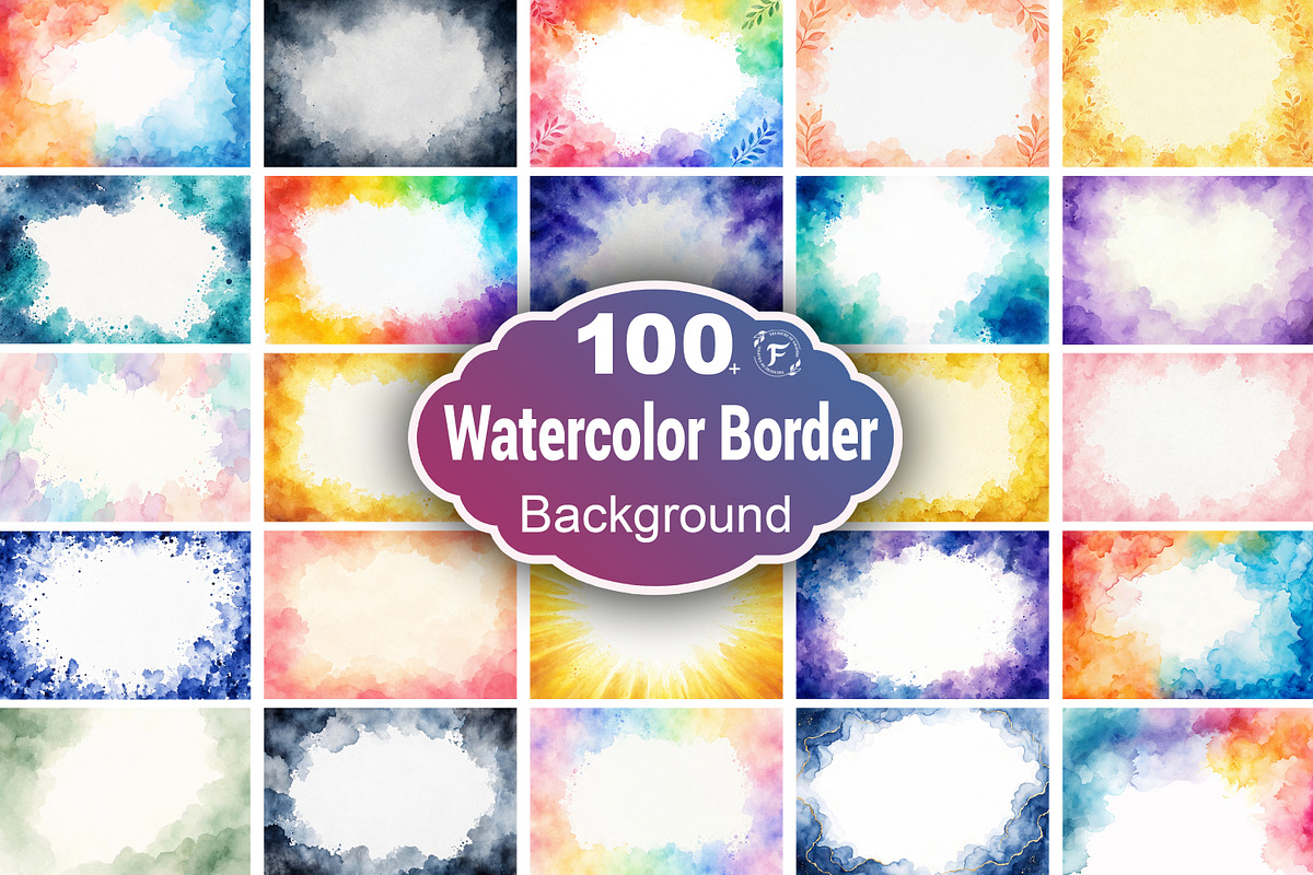 Watercolor Border Background, a Background Graphic by Forhadx5 (Photo 1 of 9)