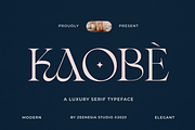 Kaobe - Luxury Serif Font, a Serif Font by zeenesia (Thumbnail 1 of 16)