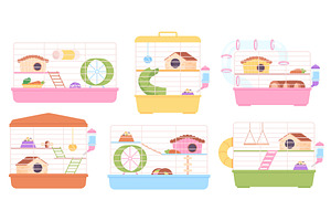 Cages for hamsters. Hamster cage, an Illustration by LadadikArt