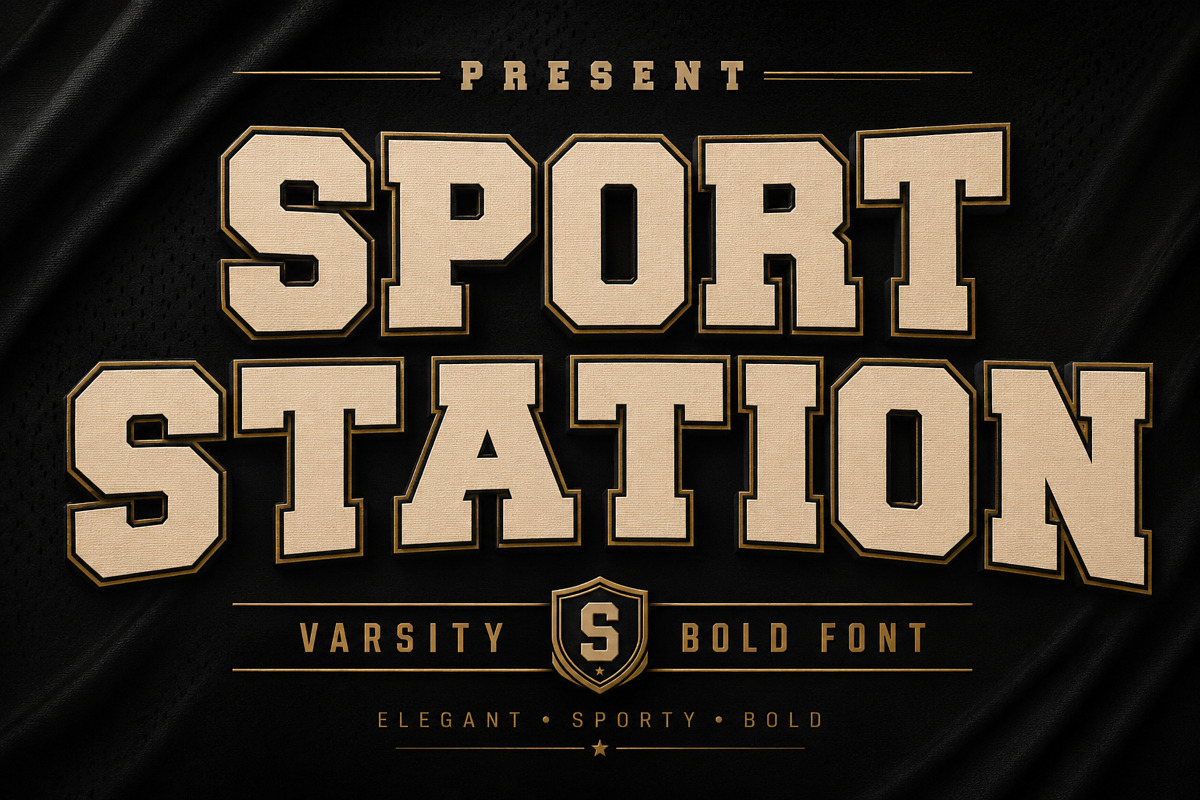Sport Station – Bold Varsity, a Slab Serif Font by Limited.studio (Photo 1 of 5)
