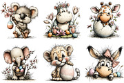 Easter Safari Animals Clipart, an Illustration by Sublimation Artist (Thumbnail 4 of 7)