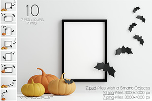 Halloween Frame Mockup Bundle 10