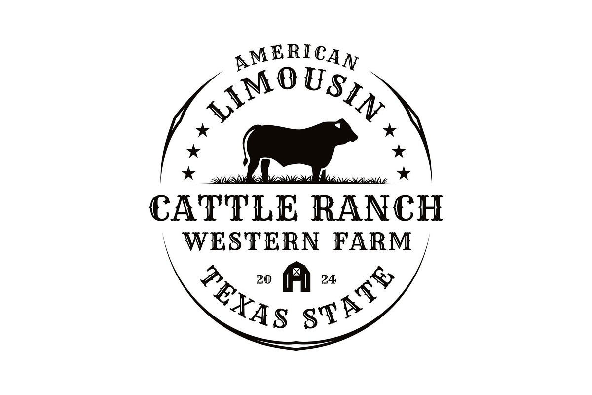 Vintage Cattle Farm Western Logo, a Branding & Logo Template by Buqancreative (Photo 2 of 3)