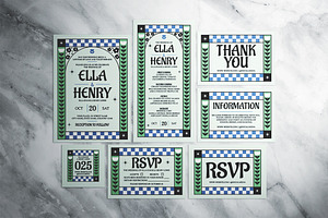 Floral Wedding Invitation Suite, an Invitation Template by The Good Store