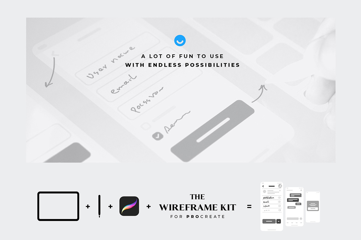 The Wireframe Kit for Procreate, a Plug-in Add-On by 80.design (Photo 2 of 6)