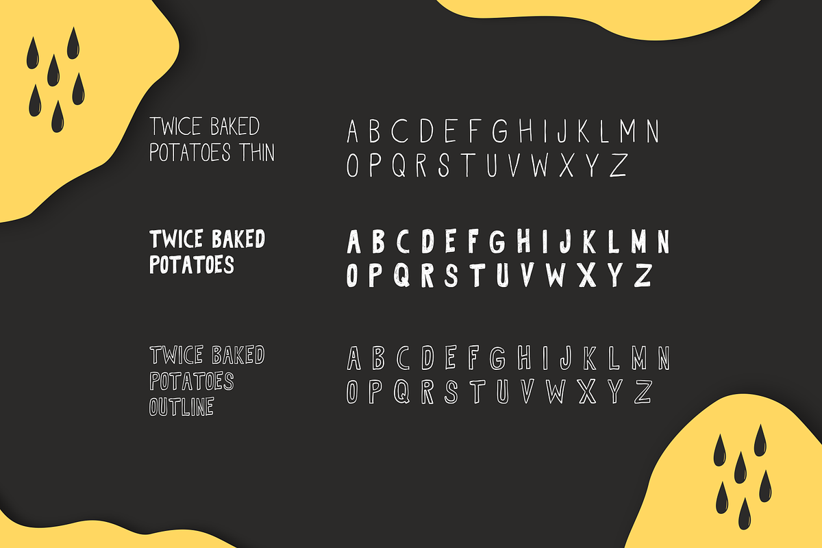 twice bake potatoes - Font Trio, a Font by takoliko (Photo 12 of 16)