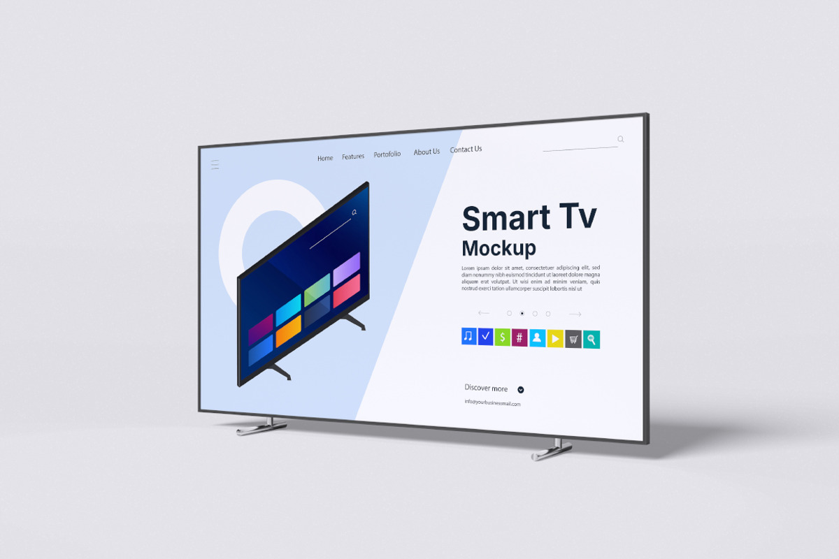 Smart TV Mockup Bundle Set, a Wearable Device Mockup by Rielismee (Photo 4 of 5)