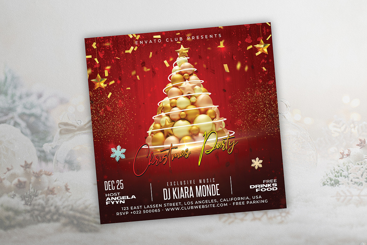 Christmas Party Flyer, a Flyer Template by DesignDevisers (Photo 2 of 8)