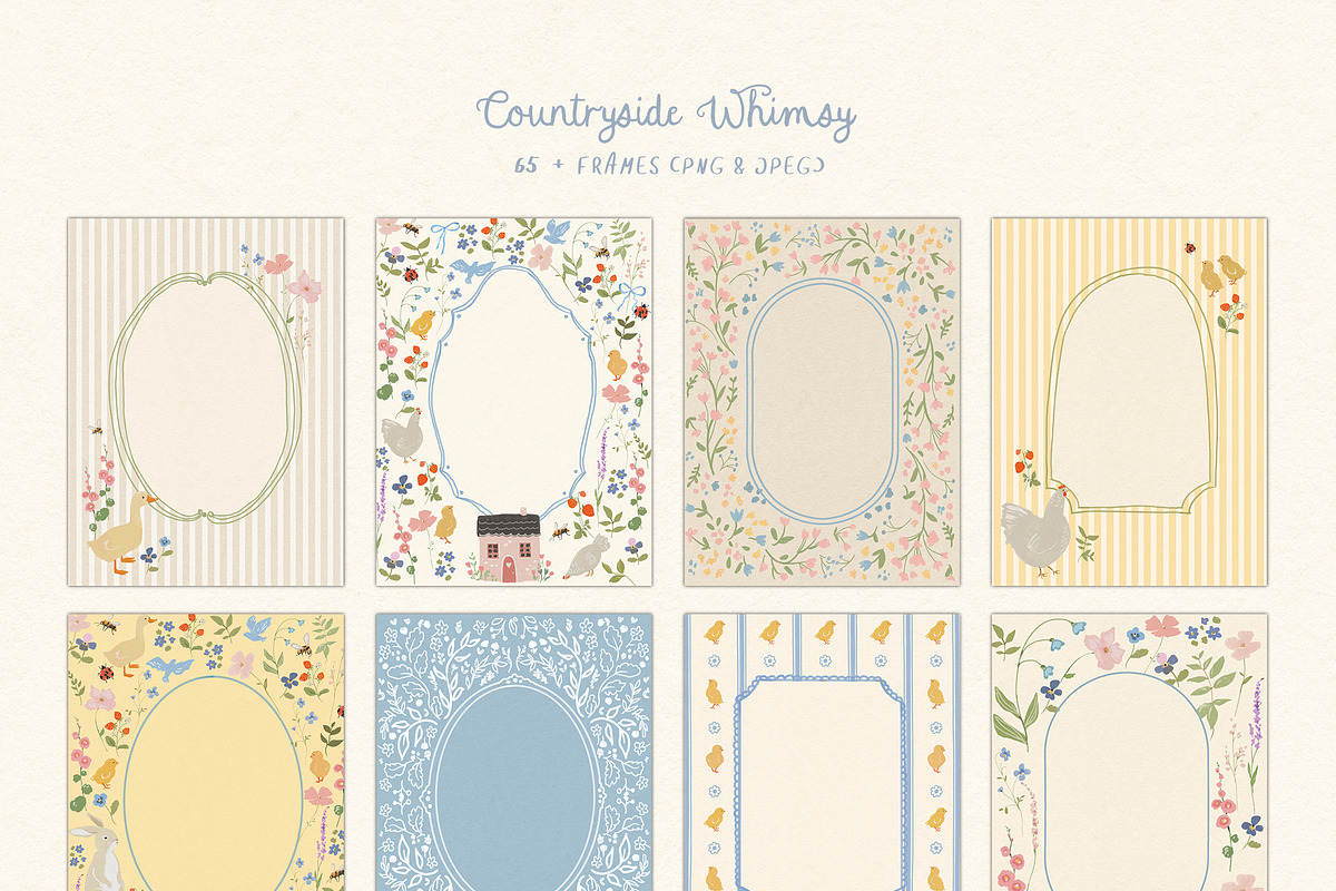 Cottagecore PNG Frames, Illustration, a Decorative Illustration by whiteheartdesign (Photo 11 of 57)