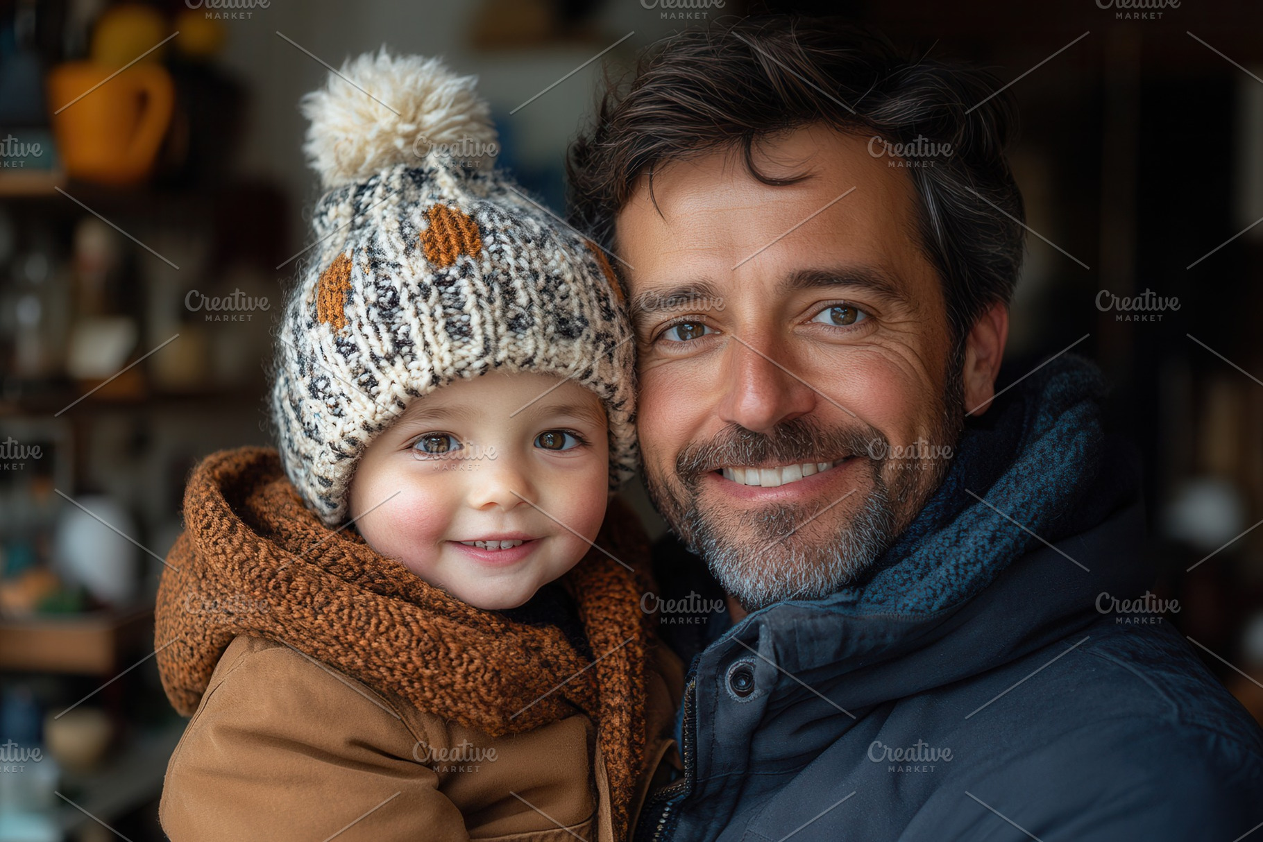 Cheerful father and son enjoying a c, a Photo by Tanuart