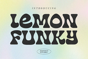 Lemon Funky Font, a Serif Font by HansCo Studio