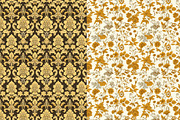 Mustard Toile Digital Paper, a Pattern Graphic by DreamCafeArt (Thumbnail 3 of 7)