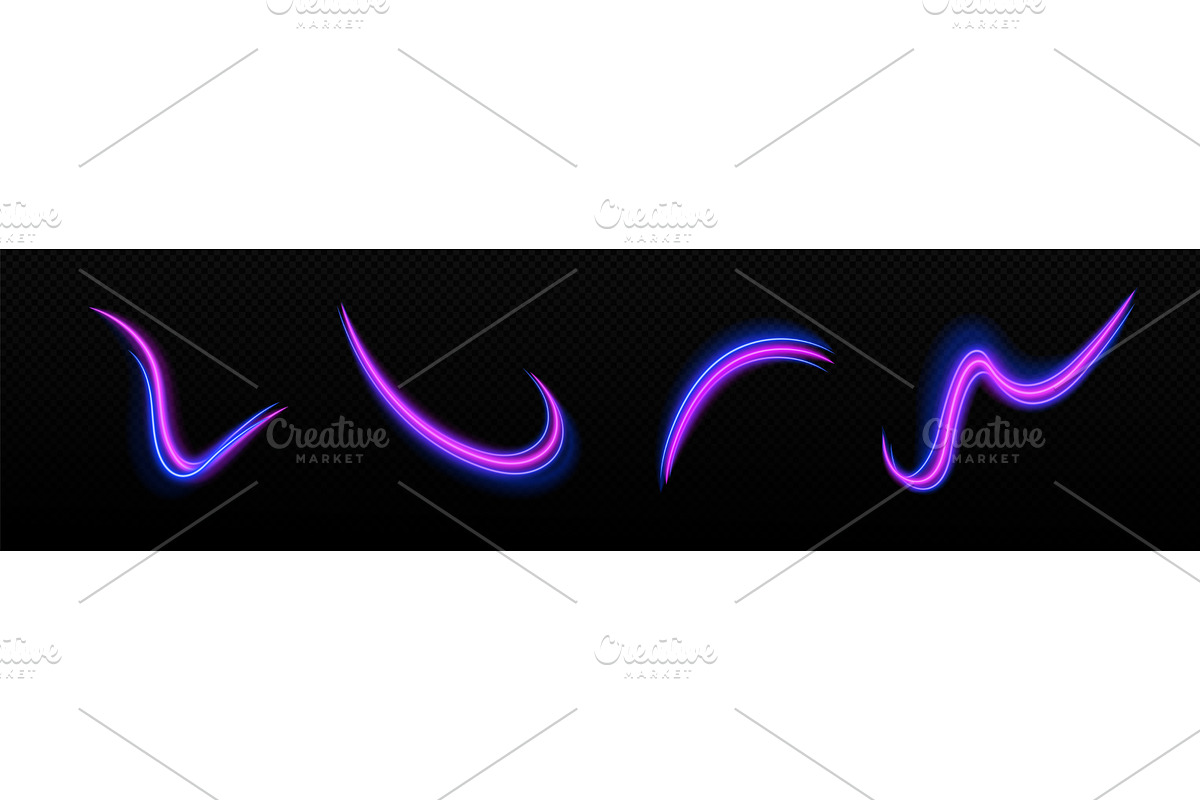 Blue Neon glow Art Streak Speed, an Illustration by skripnikbb