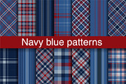 #20 Navy Plaid Patterns EPS + JPG, a Pattern Graphic by Plaid4You (Thumbnail 1 of 10)