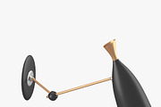 Wall lamp in black and gold, an Object 3D Model by CGTales (Thumbnail 1 of 12)
