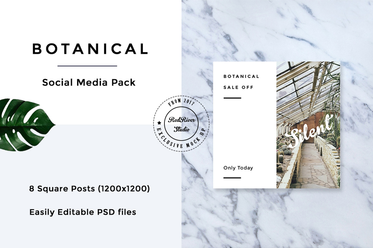 Botanical Social Media Pack, a Templates & Theme by RedRiver Studio (Photo 9 of 12)