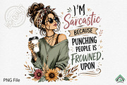 Sarcastic Woman Coffee PNG, a Seasonal Illustration by Craft Nest (Thumbnail 1 of 5)