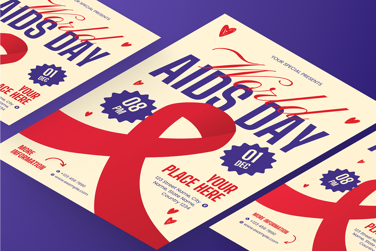 World AIDS Day Flyer Set, a Flyer Template by Annora Studio (Photo 5 of 6)