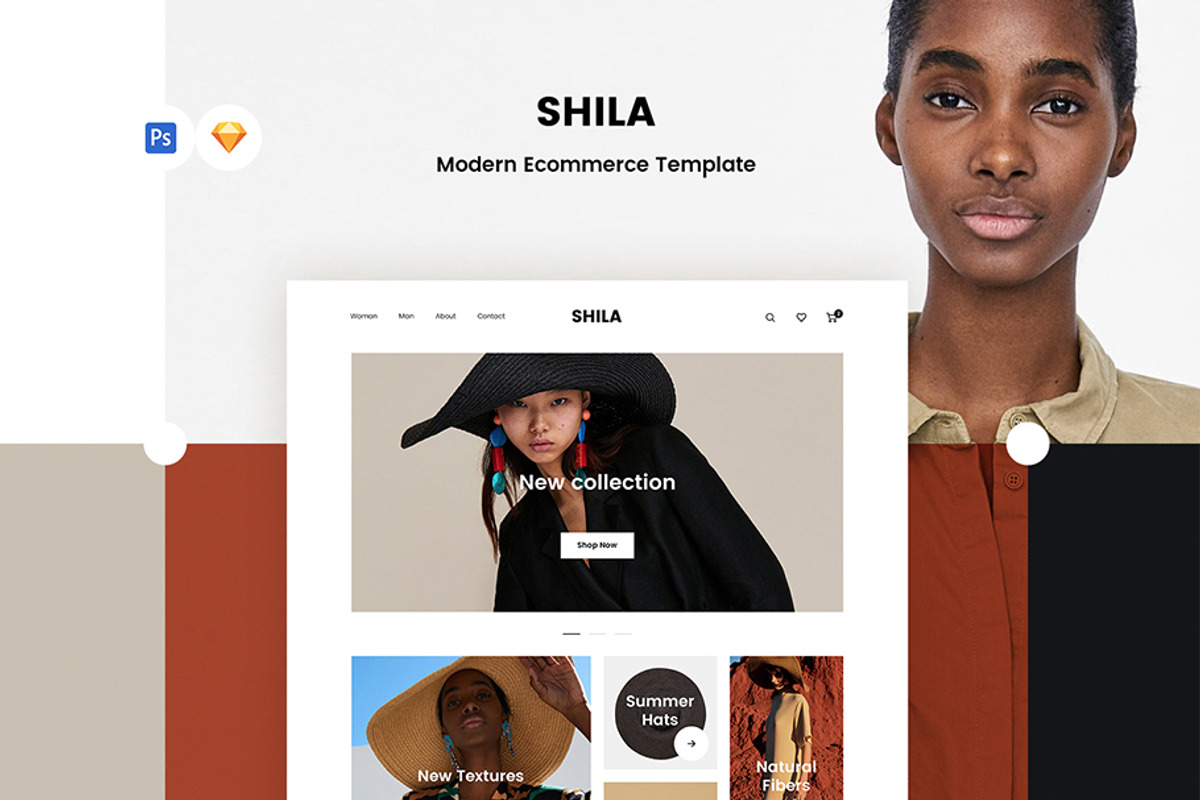 Shila Ecommerce Template, a Websites & App Template by uispot (Photo 1 of 10)