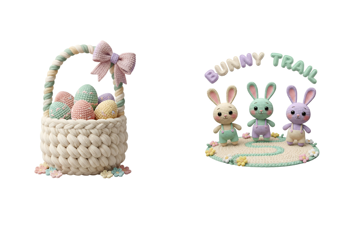 Easter Faux Yarn Clipart, an Illustration by SinaCreation (Photo 9 of 11)