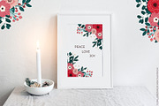 Floral Christmas clipart & pattern, an Animal Illustration by Cozy pattern shop (Thumbnail 12 of 14)