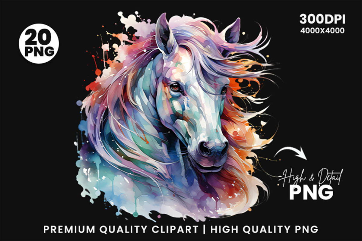 Watercolor Unicorn Magical Clipart, an Animal Illustration by Creative Arslan (Photo 7 of 8)